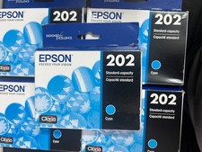5 Epson Claria 202 Cyan Ink Cartridge XP-5100/WF-2860 Printers T202220-S 1281/5