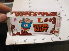 SUPER NUT Luden's 1970s cartoon superhero chocolate coat peanut candy box #2-15c