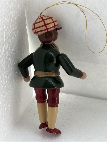 Jugador de tenis vintage con decoración de raqueta o adorno de árbol - Imagen 4 de 9