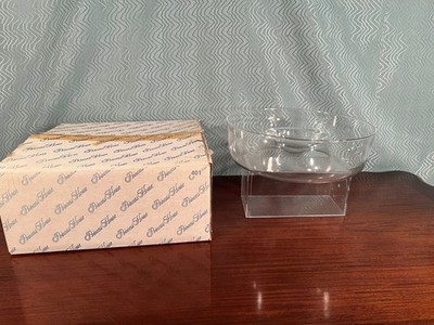 Princess House Heritage Crystal Chip and Dip Bowl # 401 Etched Glass 11  NIB