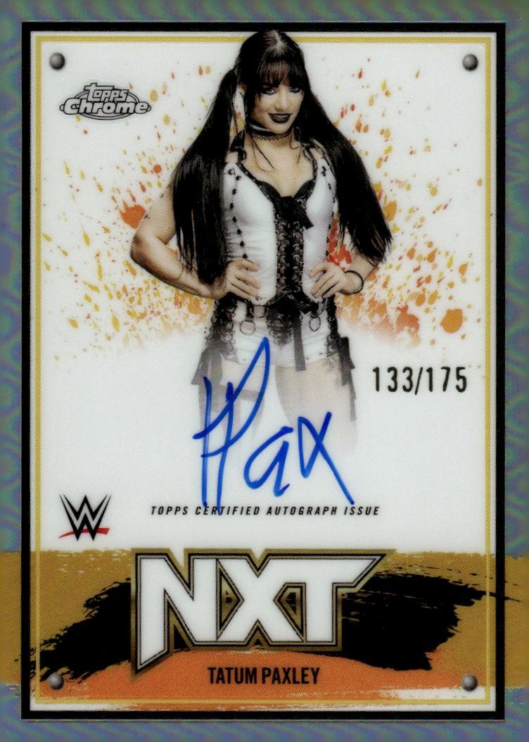 2025 Topps Chrome WWE NXT Chrome Autographs Refractors Tatum Paxley Auto 133/175