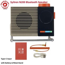 Syitren N200 Speaker Portable Mini Speaker Bluetooth 5.3 w/Battery Metal Stand