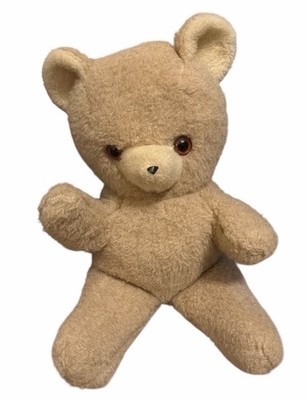 Vintage Eden Teddy Bear Wind Up Musical Plush Beige Red Tongue 16