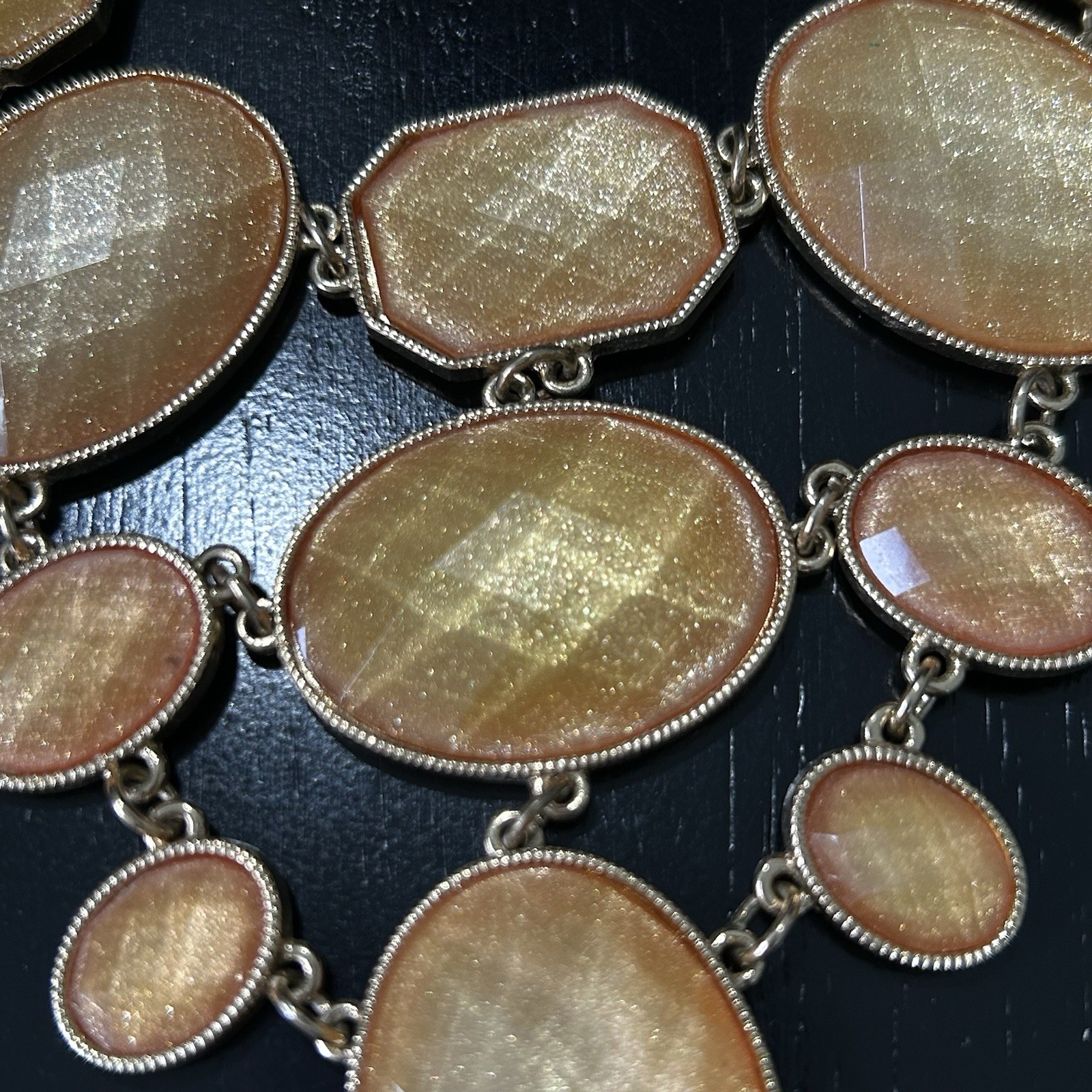 Vintage Statement Necklace Large Rhinestones 20” … - image 2