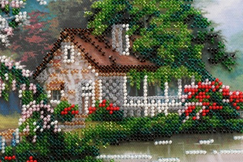 Lake House Bead Embroidery Kit - Hágalo usted mismo hecho a mano Beading Craf... - Imagen 16 de 18
