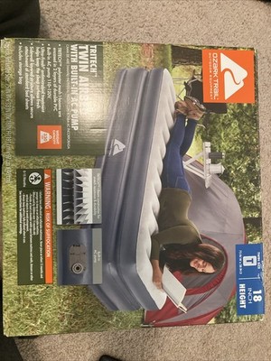 New Ozark Trail Twin Size Inflatable Air Bed Mattress (Blue)
