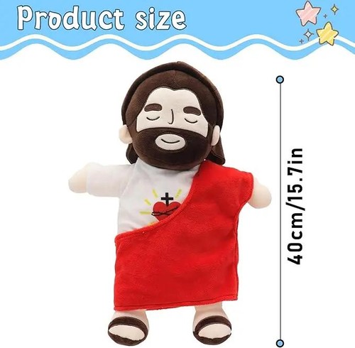 Peluche Gesù Respira 40 cm Morbido Confortevole Battito Cuore Peluche per Bambini Regalo - Foto 18 di 20