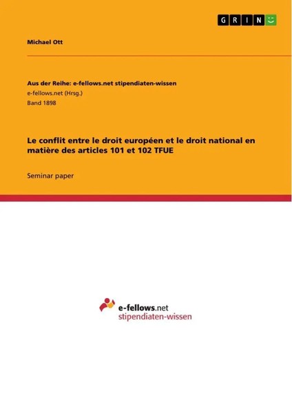 Le Conflit Entre Le Droit EuropéEn Et Le Droit National En MatièRe Des...-image