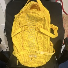 Supreme Yellow Nylon Hiking Backpack Zip Clos...