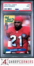 1995 COLLECTOR'S CHOICE #48 DEION SANDERS 49ERS HOF POP 1 PSA 9