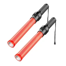 2x RoadHero LED Traffic Baton 21" Night Safety Wand for Traffic Control