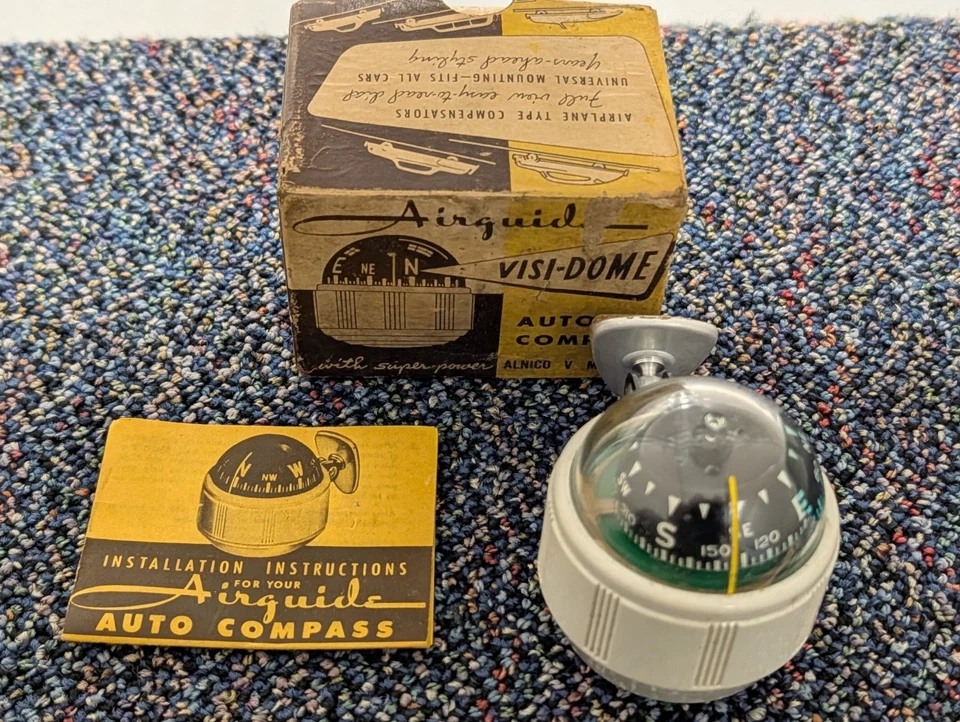 USADO AÑOS 50 60 GUÍA AÉREA VISI DOMO AUTOMÓVIL ACCESORIO BRÚJULA TABLERO CHEVROLET Foto 2 de 4