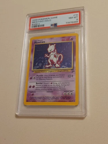 Mewtwo - Pokemon Base Set 2 #10 - Near Mint to Mint PSA 8 - Legendary