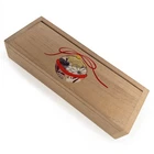 VTG Japanese Paulownia Kiri Wood Bunko Box for Writing Supplies Temari Design