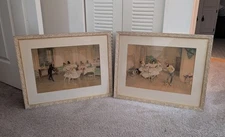 Vintage 1960s Paul Gervais "Dressing Room" & "The Lesson" Ballet Framed Prints