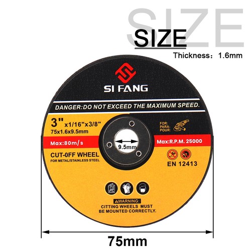 5-50pcs 3" Cutting Disc Cut-off Wheel for Metal Stainless Steel Angle Grinder - Picture 2 of 5