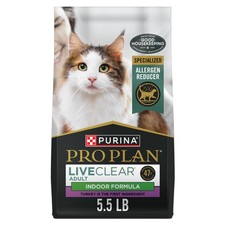 Purina Pro Plan Indoor Cat Food LiveClear Cat Allergen Reducing Turkey and Rice