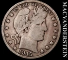 1915-S Silver Barber Half Dollar - Scarce  Better Date  No Reserve  #L4883