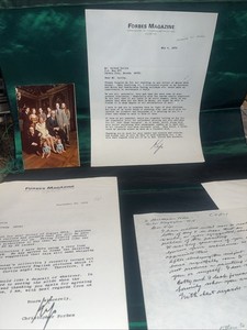 Lenland Curtis Letters From Forbes Magazine, Famous California, Artist