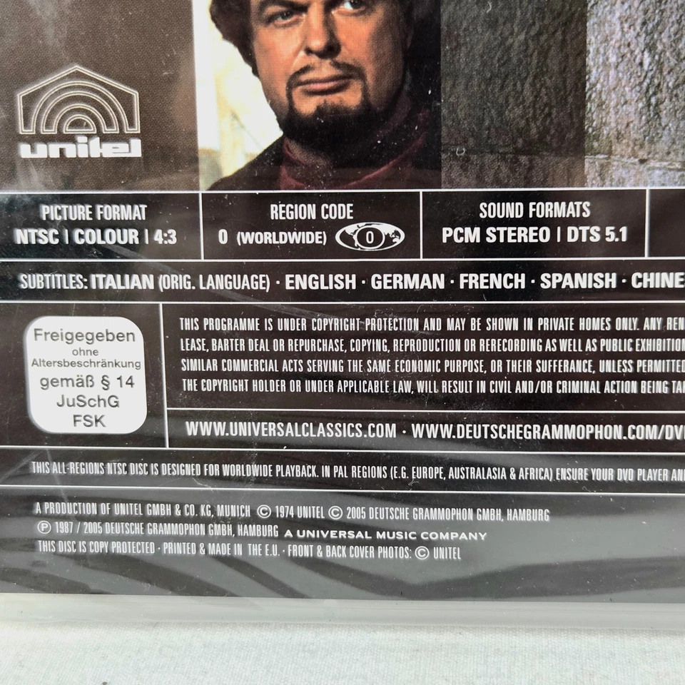 OTELLO Verdi DVD NEW Sealed Reg 0 NTSC Herbert von Karajan Jon Vickers Othello - Image 3 of 4