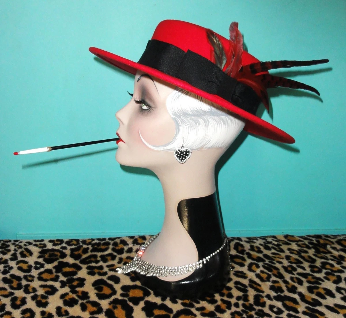 Feather Red Vintage Hats for Women for sale | eBay