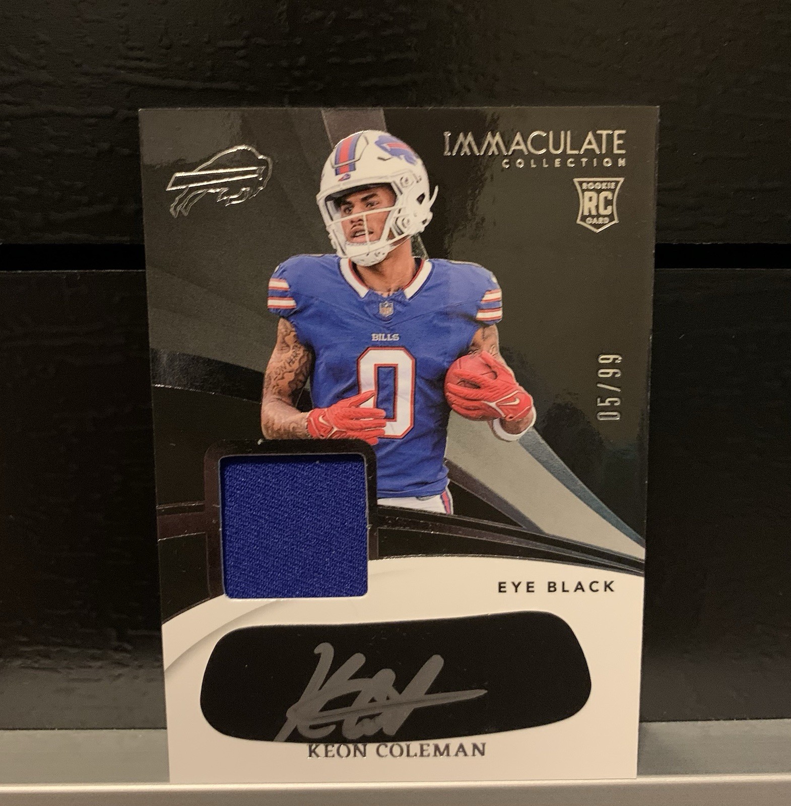 KEON COLEMAN 2024 IMMACULATE RPA EYE BLACK RPA /99 Q2554 +2 free patches