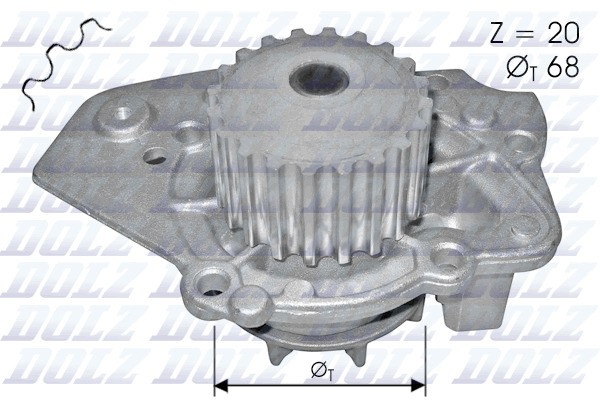 Fits DOLZ N206 WATER PUMP PEUGEOT 205 1.8D 87-92  ⭐UK Stock⭐