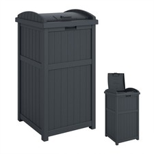 Suncast Trashcan Hideaway Outdoor 33 Gallon G...