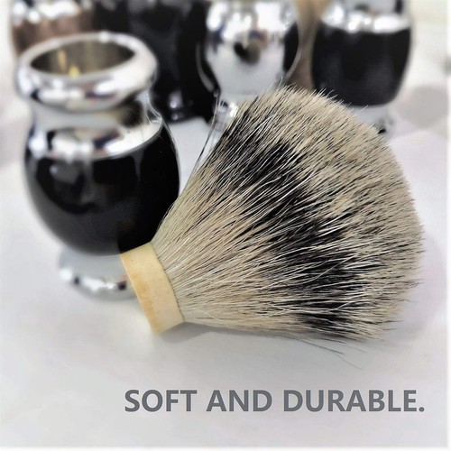 100% Silvertip Badger Hair Shaving Brush, Handmade Shaving Brush with Fine Re... - Picture 6 of 6