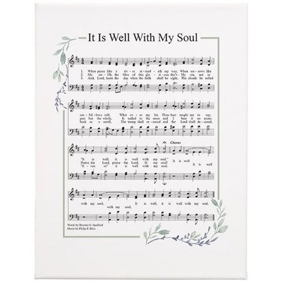 Sincere Surroundings 470545 Wrapped Canvas - Well with My Soul Hymn - 17 x 13...