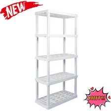 5 Shelf Shelves Storage Shelving Organizing Plastic Garage 74" H x 18" D x 36" W