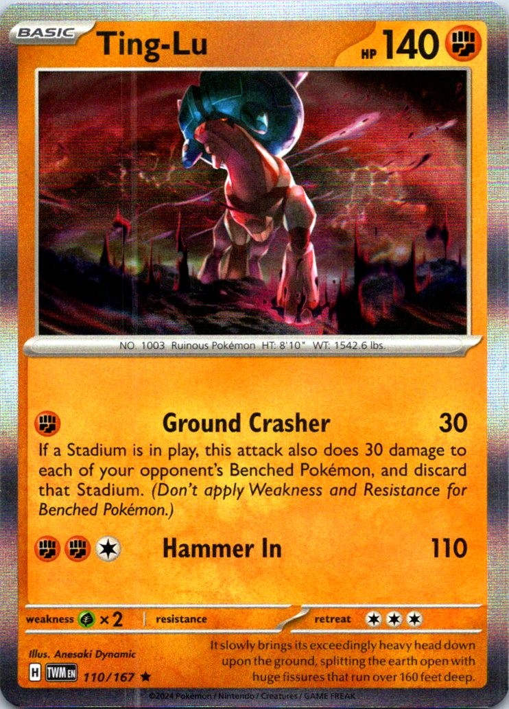 Ting-Lu 110/167 Rare SV06: Twilight Masquerade NM Pokemon