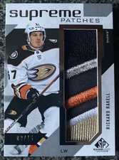 2021-22 SP Game Used Hockey Rickard Rakell Supreme Patches /15 Mighty Ducks NHL