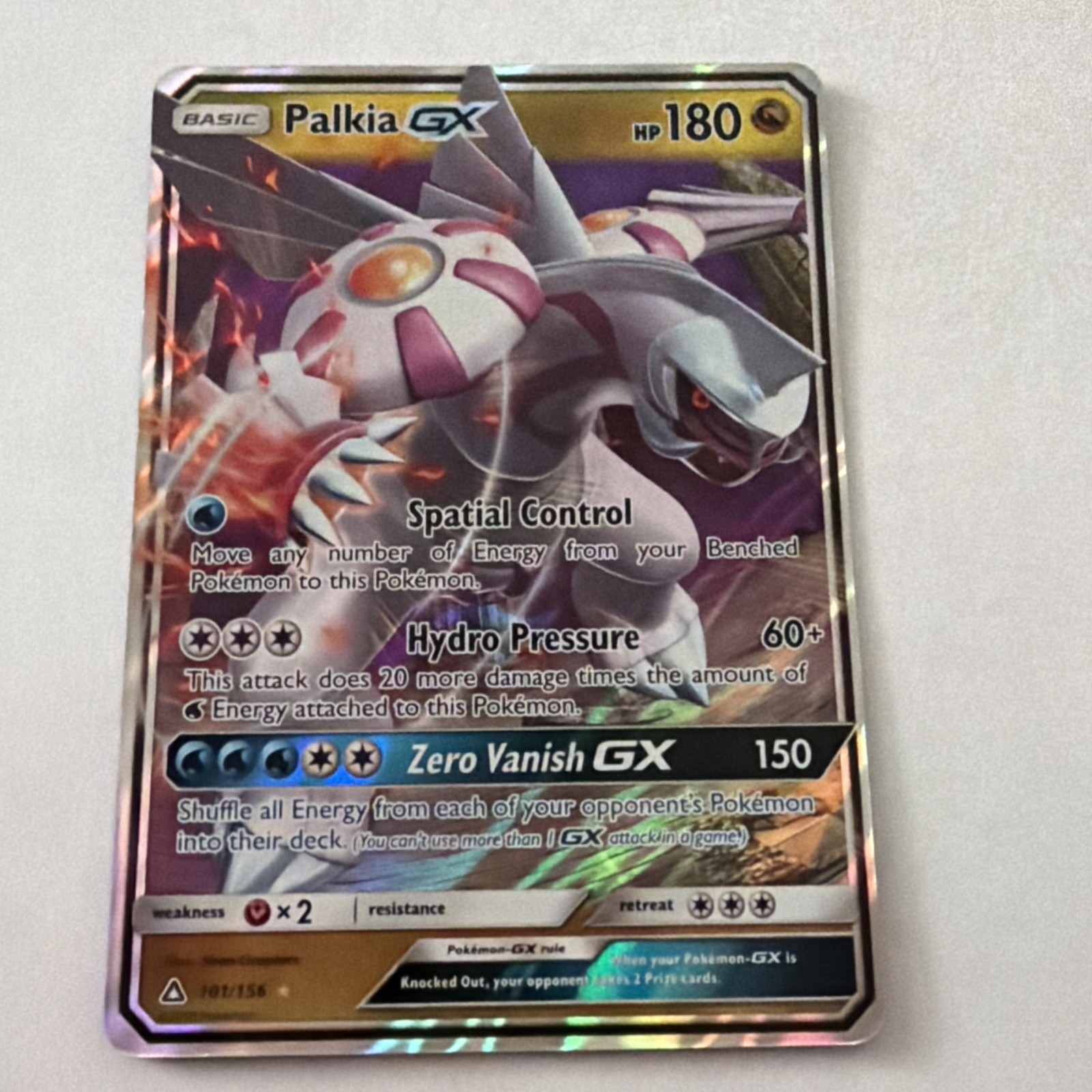 Pokémon TCG Palkia GX Sun & Moon: Ultra Prism 101/156 Holo Ultra Rare LP