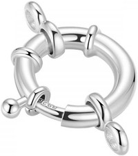 Jewelry Spring Clasps 925 Sterling Silver 15Mm round Close Ring Clasps Connector
