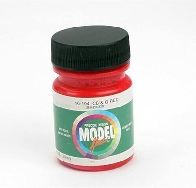 Badger Modelflex Railroad Color CBamp;Q Red 1oz - Model Airbrush Acrylic Paint