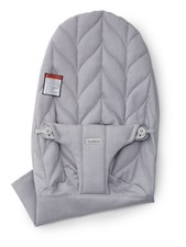 BabyBj rn Fabric Seat for Bouncer, Cotton, Petal Quilt, Light Gray