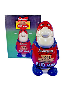 1999 Budweiser CS401, '30th Anniversary Bud Man' Beer Stein, w / Original Box