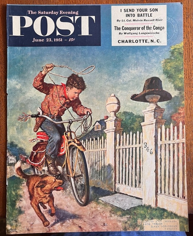 Saturday Evening Post magazine June 9, 1951 - Cover Only, Amos Sewell art