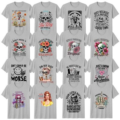 Lustiges sarkastischer Humor Gothic T-Shirt Skelett Humor Goth Halloween Geschenk