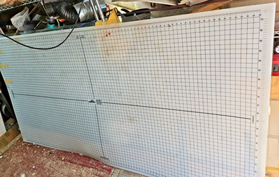 Signmart 4x8 Cutting Mat Direct Printed Grid w/ 4x8 Tempered Glass Top Sign Shop