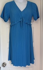 Isabel Maternity Dress Medium Super Stretch Cyan Blue Med NWT 32