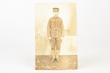 1917 3 x5 " RPPC Photo - US ARMY World War I Era Solider in Uniform V25