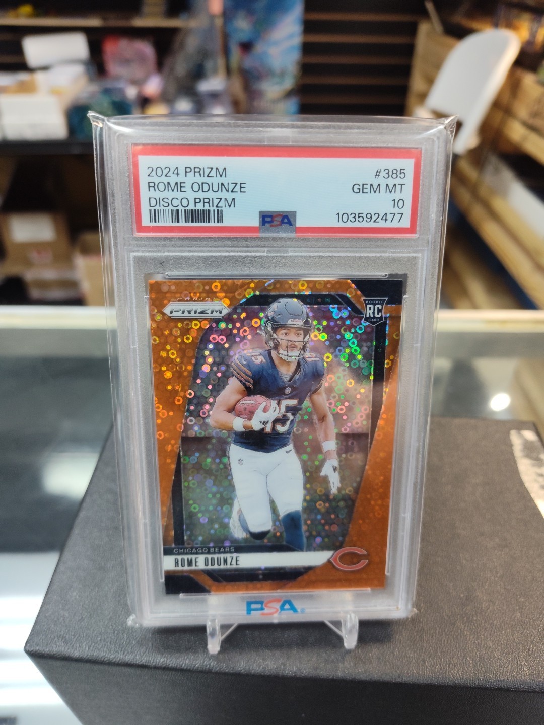 2024 Prizm Disco Prizm Rome Odunze 385 PSA GEM MINT 10