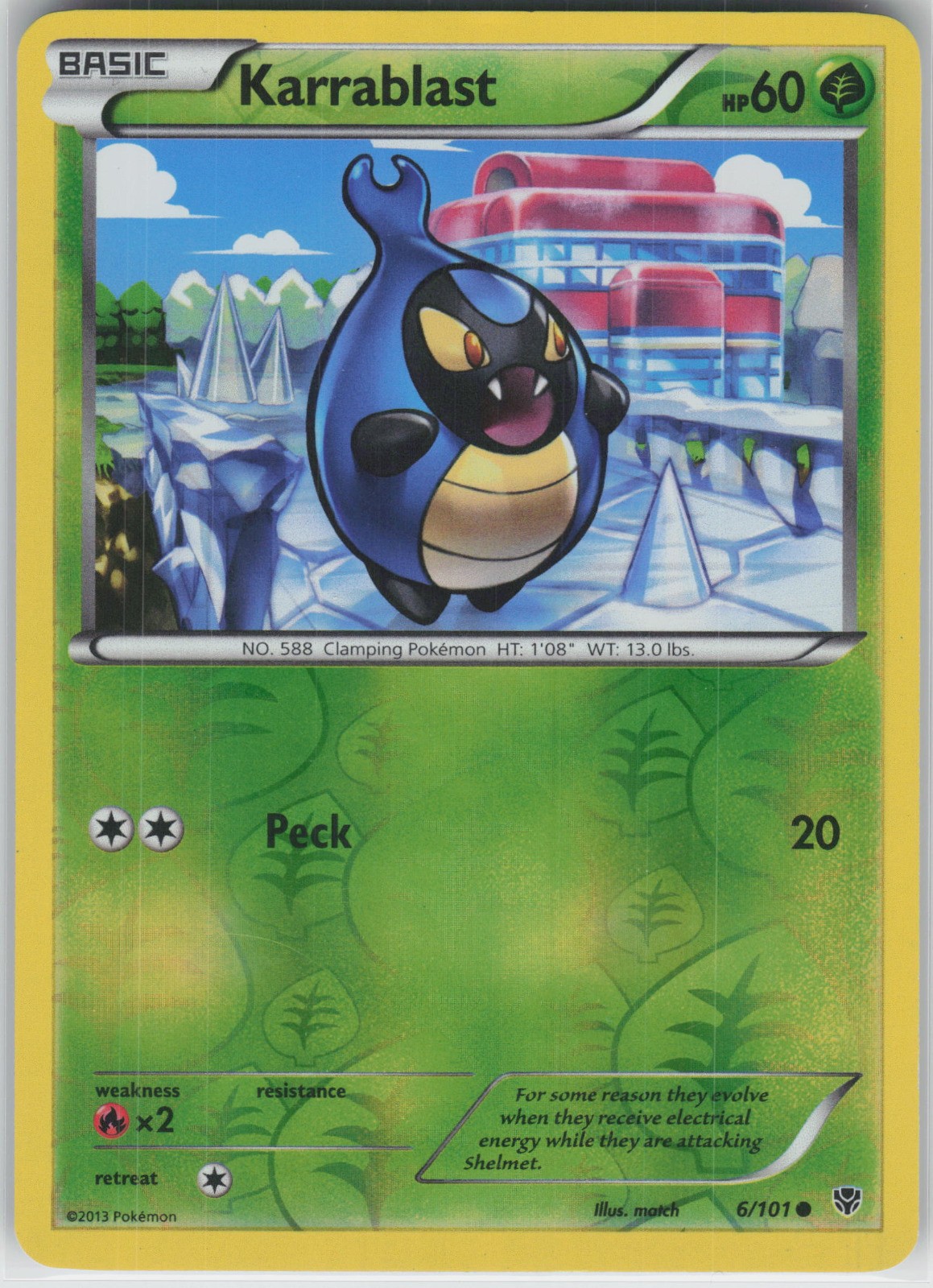 Karrablast Reverse Holo Common Plasma Blast 6/101 MP