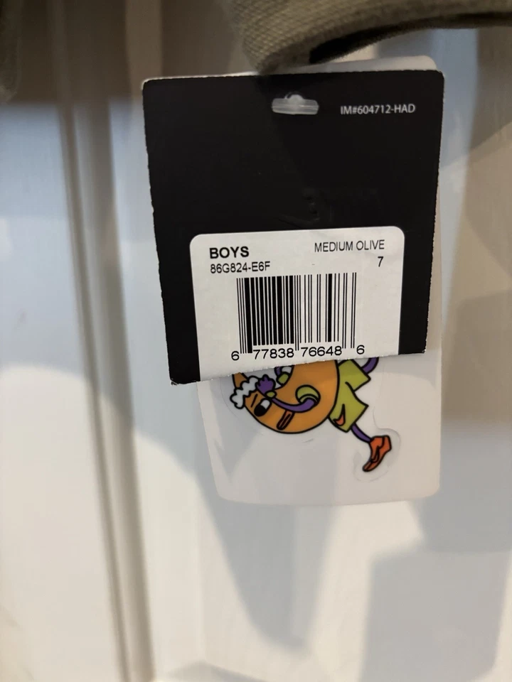 Nike молодежи мальчиков пуловер камуфляж толстовка с капюшоном зеленый оранжевый размер 7 - Изображение 2 из 4