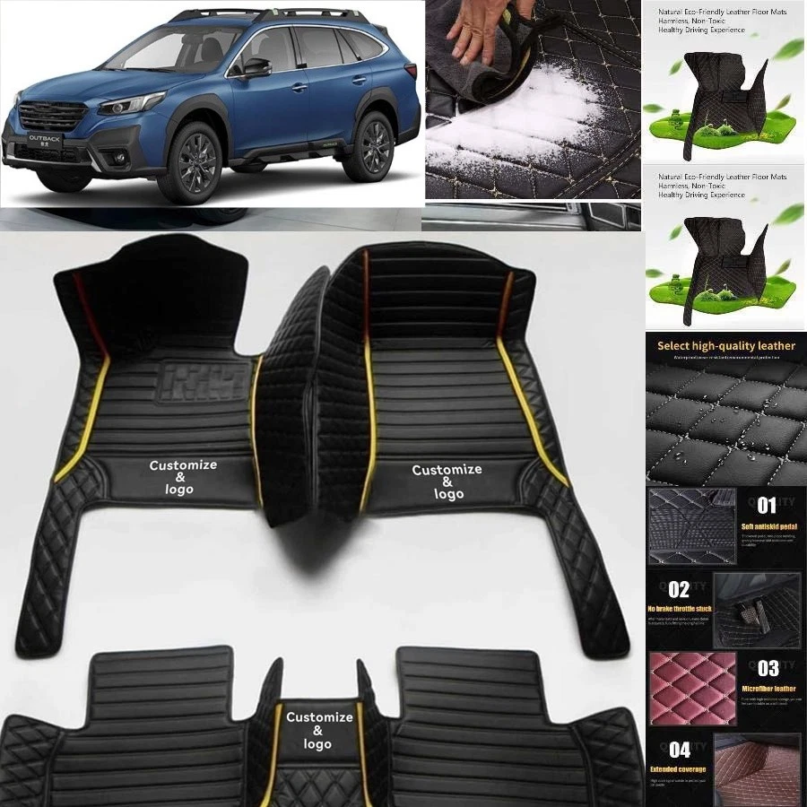 For Subaru Outback Car Floor Mats PU Leather Auto Pads Interior Accessories Foto 4 de 4