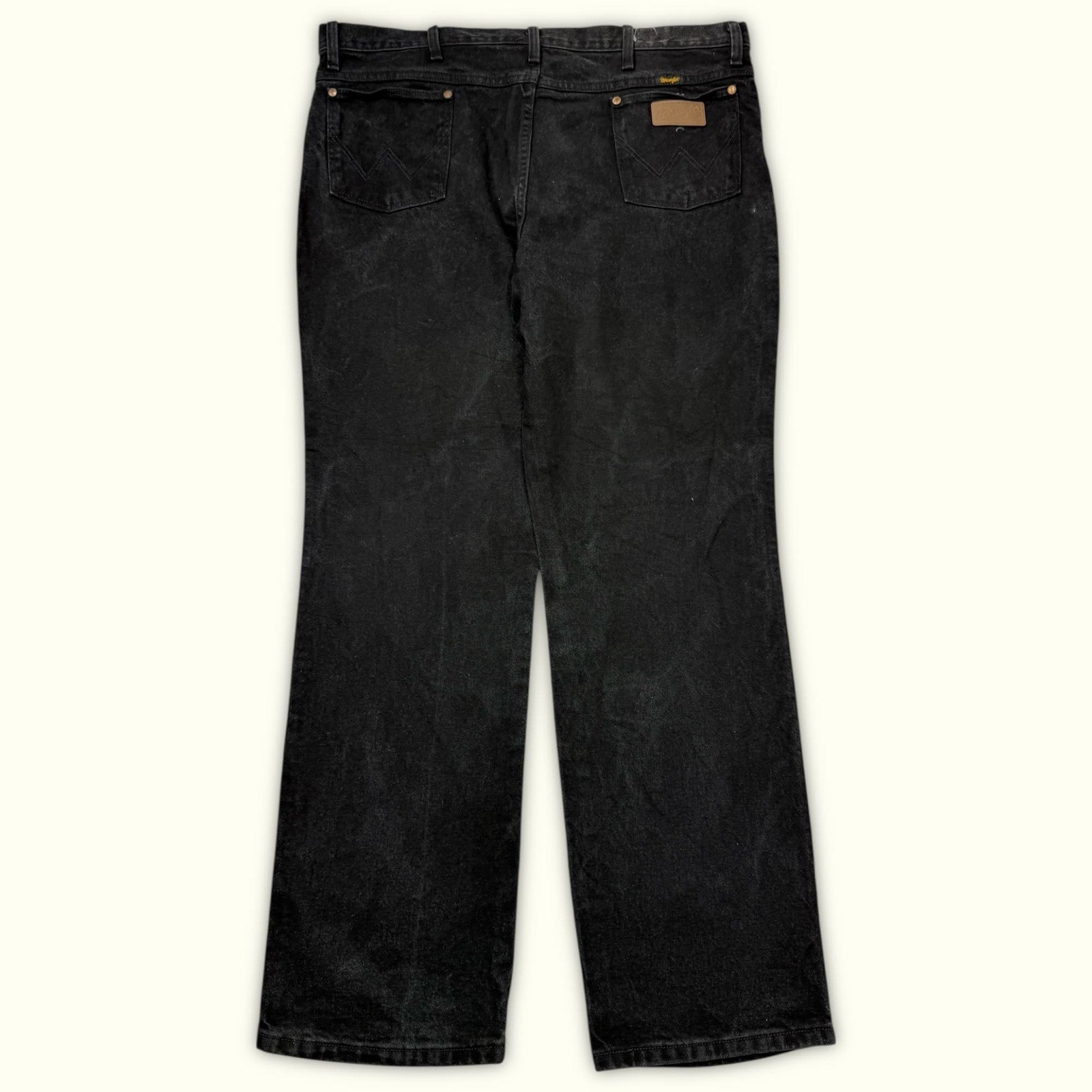 Jeans Homme Wrangler W40 L32 Noir Coton Bon État Slim Normal Uni Taille Haute image 2