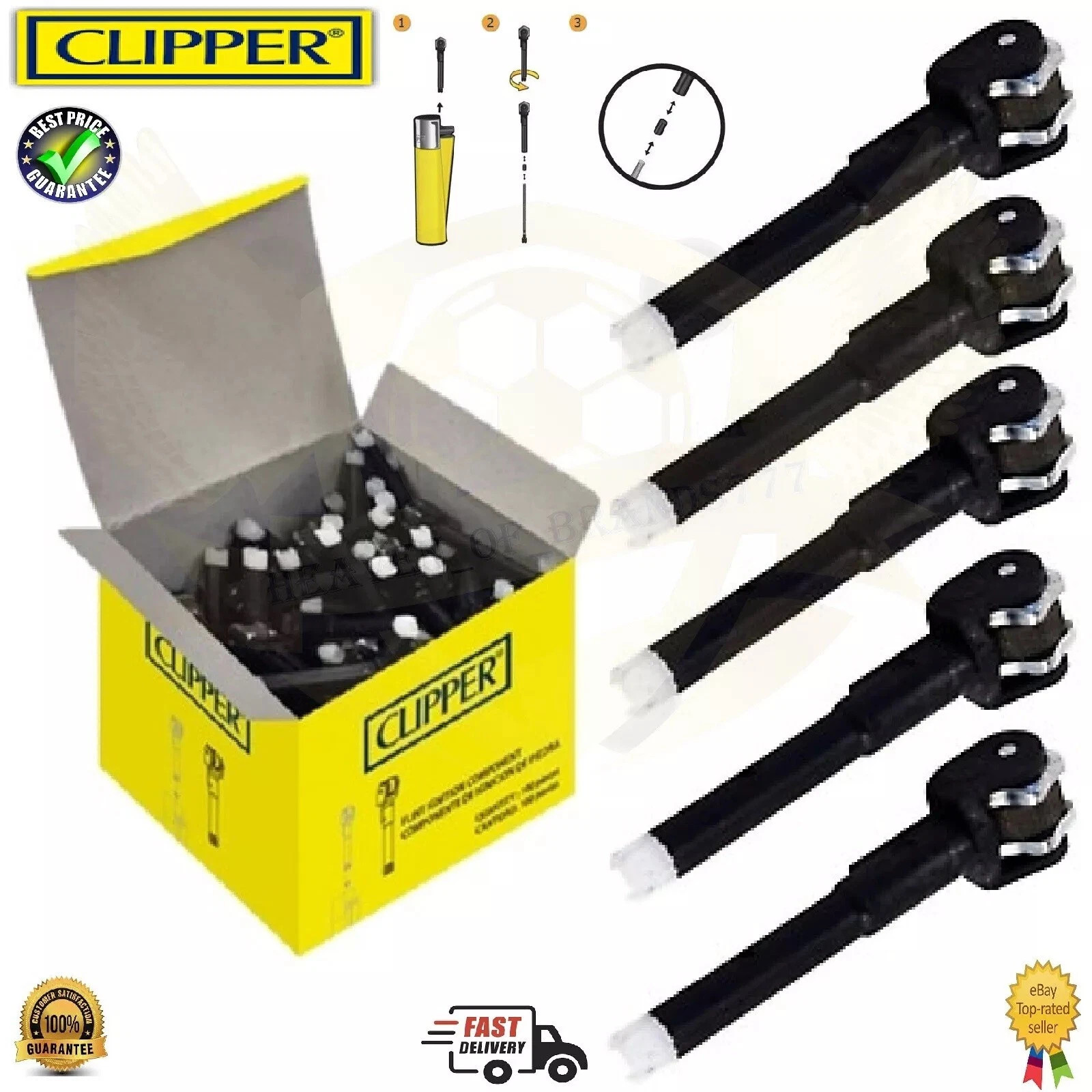 Clipper Lighters System Flints Barrel Replacements Wheel - Flint Ignition Component Pack Of 100 Pieces - Ihats London Uk Collection - Image 2
