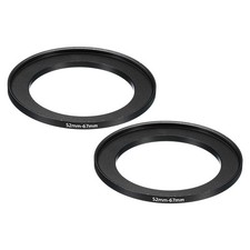52mm-67mm Metal Step Up Ring, 2 Pcs Camera Lens Filter Adapter Ring Black